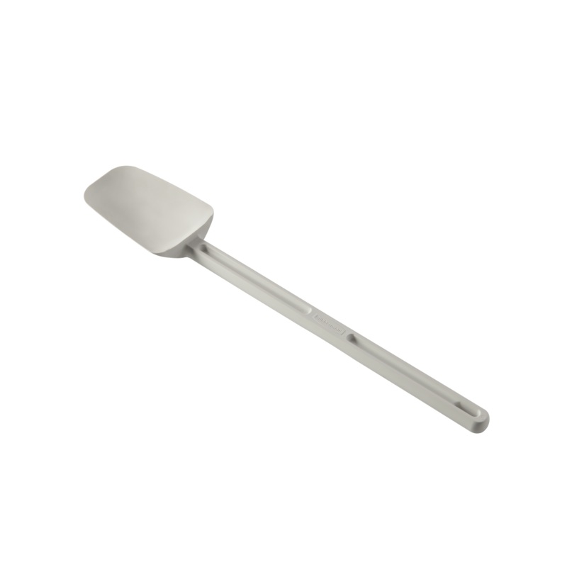 Rubbermaid FG193800WHT Cold Silicone Spoon-Shaped Spatula with White Poly Handle 16-1/2"OAL