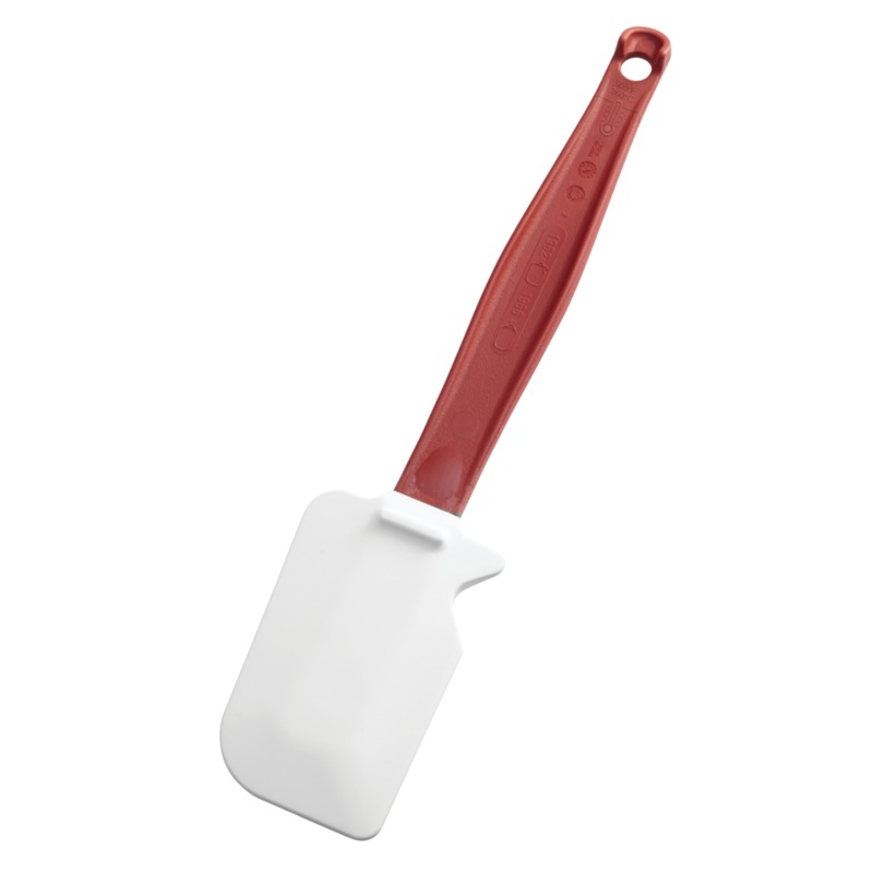 Rubbermaid FG1962000000 High-Heat Silicone Scraper / Spatula with Red Nylon Handle 9-1/2"OAL