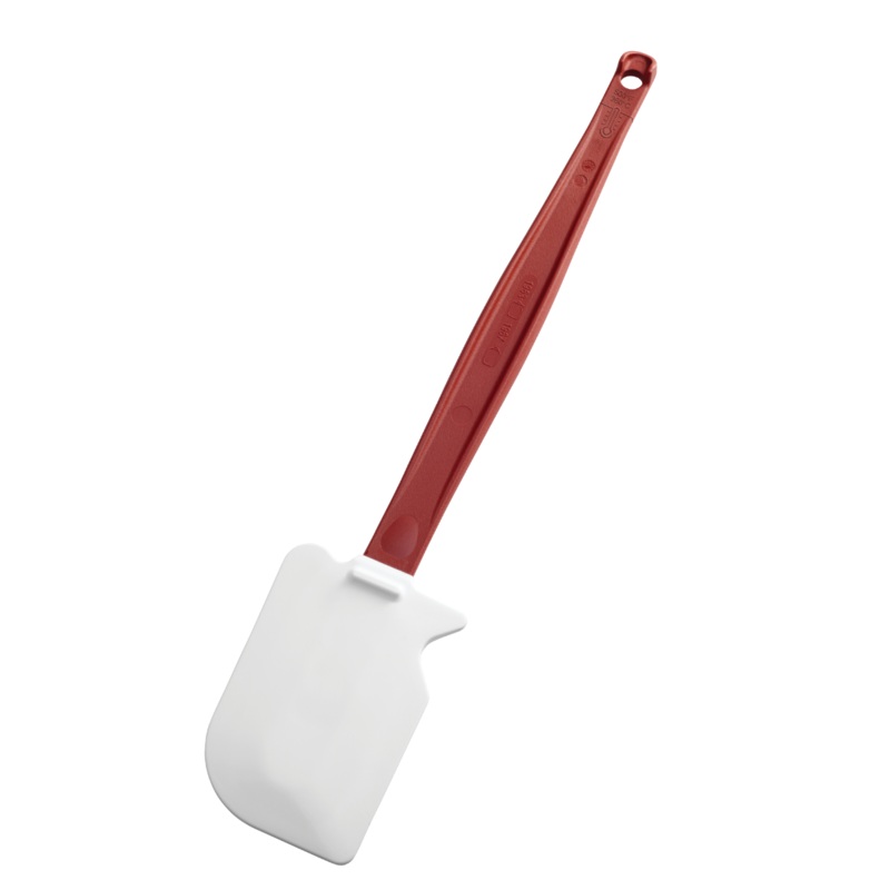 Rubbermaid FG1963000000 High-Heat Silicone Scraper / Spatula with Red Nylon Handle 13-1/2"OAL