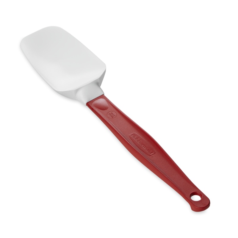 Rubbermaid FG196600RED High-Heat Silicone Spoon Scraper / Spatula with Red Nylon Handle 9-1/2"OAL