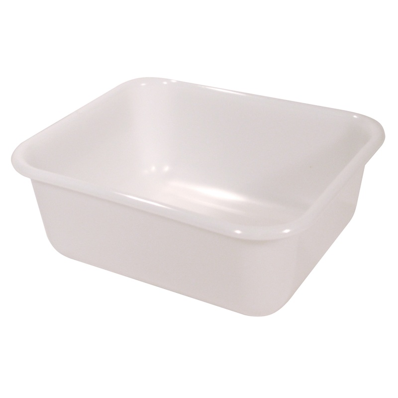 Rubbermaid FG369000WHT Polycarbonate Food/Tote Box / Bus Tub 14-3/8" x 12-3/8" x 5-3/8"D - 11 Qt. - White