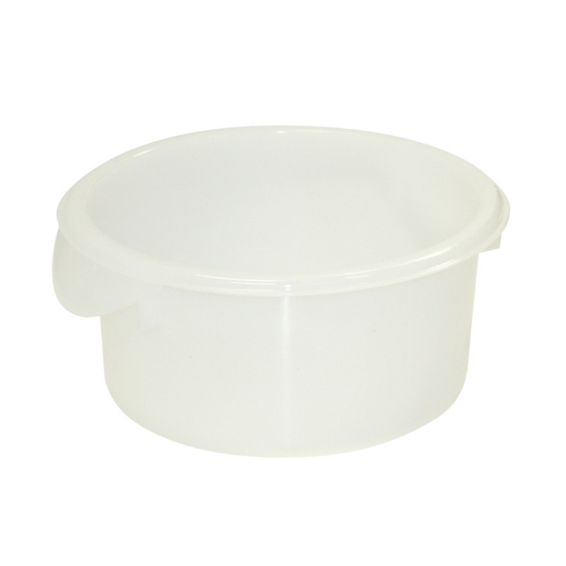 Rubbermaid FG572000WHT Polyethylene Round Food Storage Container 2 qt. - White