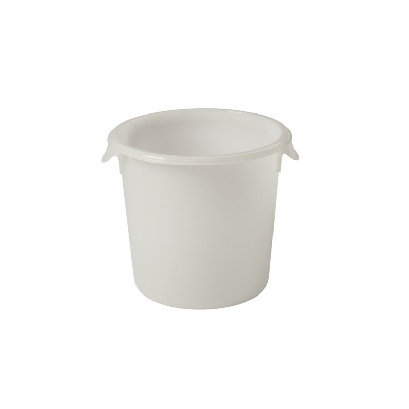 Rubbermaid FG572100WHT Polyethylene Round Food Storage Container 4 qt. - White