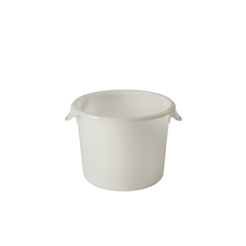 Rubbermaid FG572300WHT Polyethylene Round Food Storage Container 6 qt. - White
