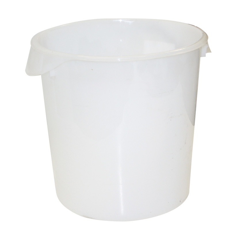 Rubbermaid FG572800WHT Polyethylene Round Food Storage Container 22 qt. - White