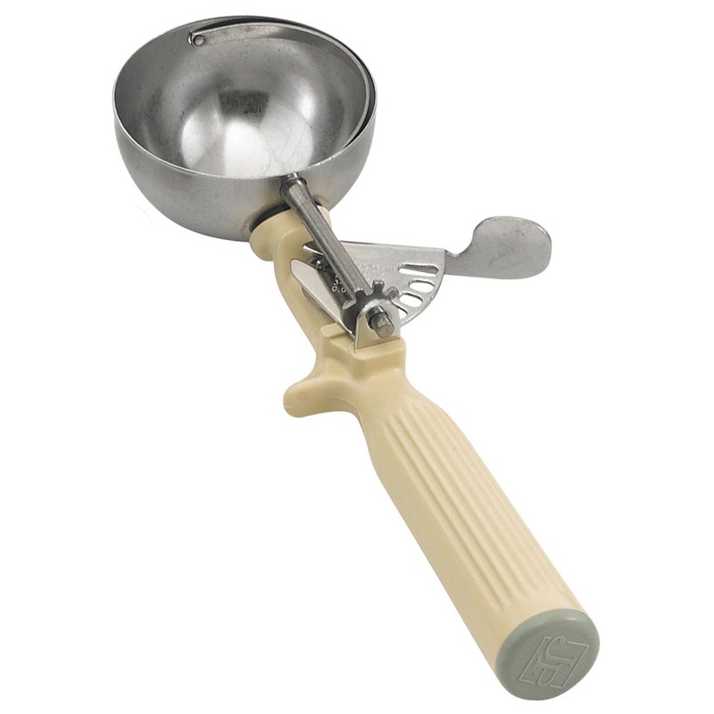 Vollrath 47141 Jacob's Pride Thumb Press Disher with One-Piece Ivory Handle 3-1/4 oz. - Size 10