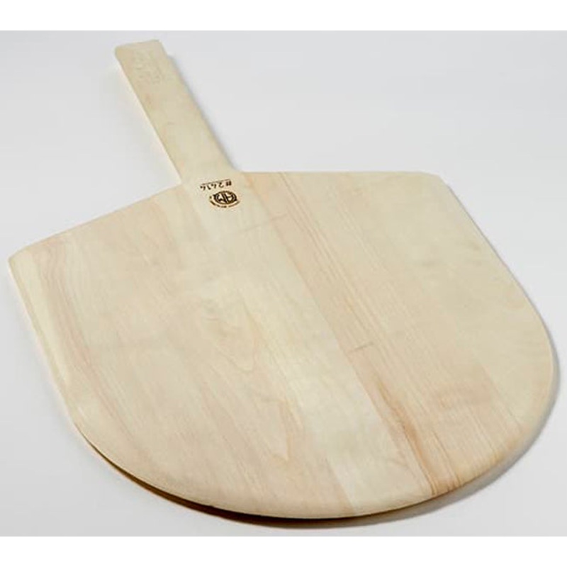 American Metalcraft 2616 Deluxe Wood Pizza Peel with Short Handle 26"OAL - 16"W x 16"L Blade