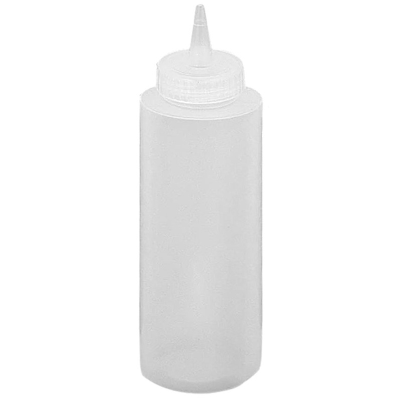 Browne 2403 Dressing Squeeze Bottle with No-Drip Tip 24 oz. - Clear - 12/Case