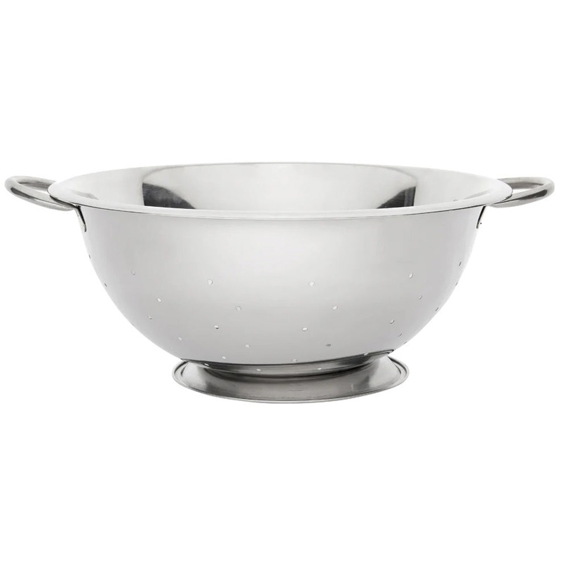 Browne 746111 Stainless Steel Footed Colander with Handles 13 qt.