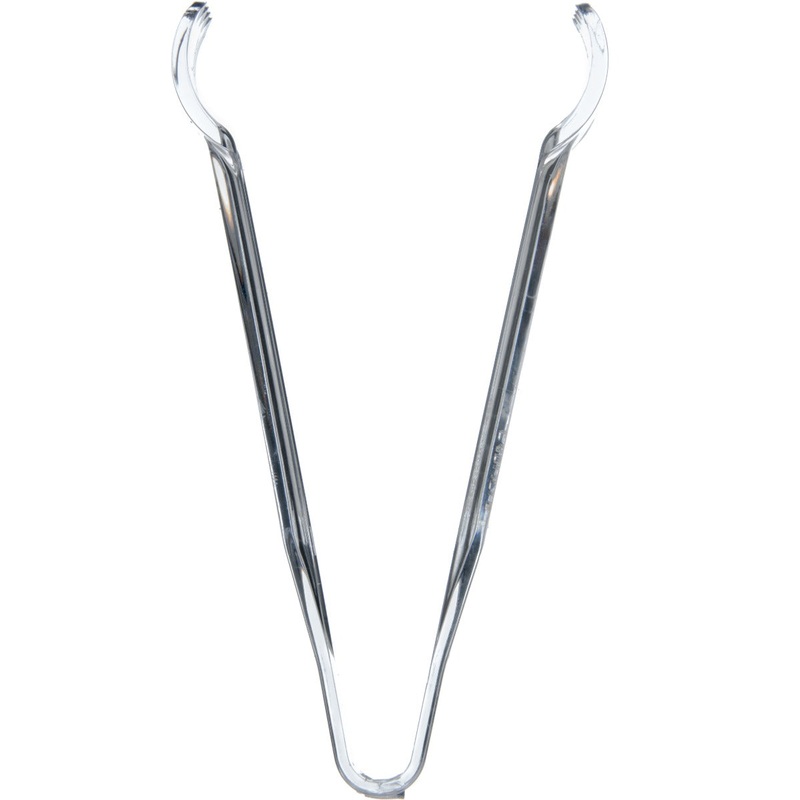 Carlisle 420607 Carly 1-Piece Plastic Pom Tongs 6" - Clear