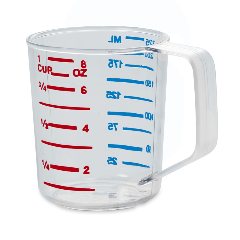 Rubbermaid FG321000CLR Bouncer Polycarbonate Plastic Measuring Cup - 1 Cup - Clear