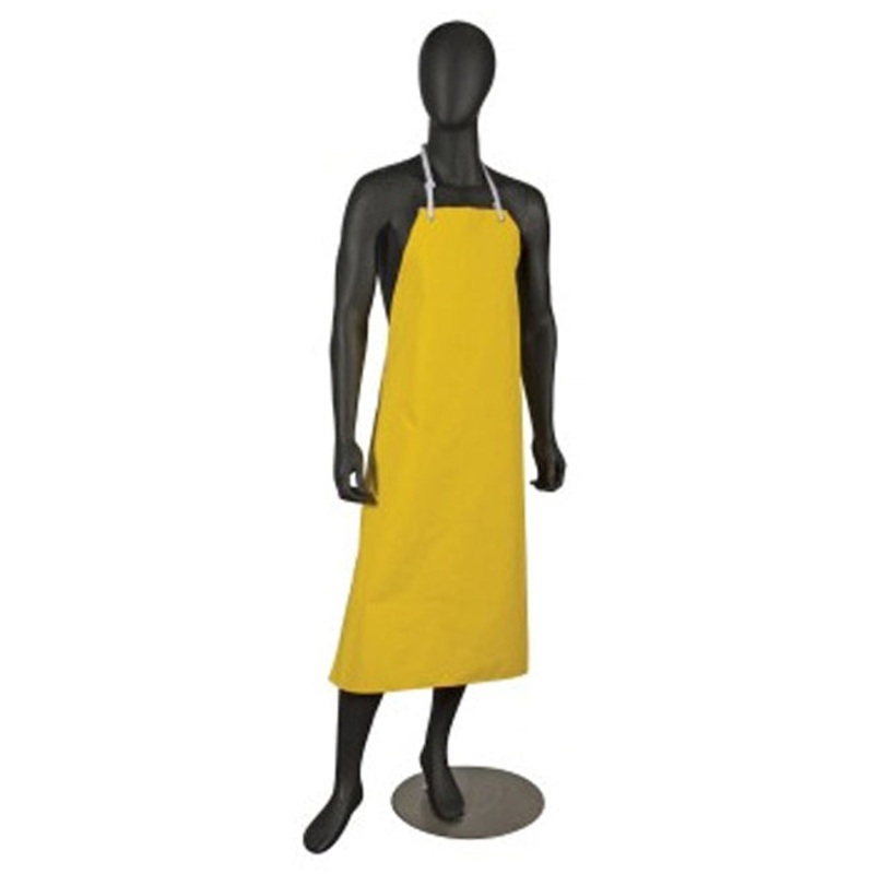 San Jamar 615NBA-Y Dishwasher Neo-Flex Neoprene Bib Apron 43"L x 29"W - Yellow