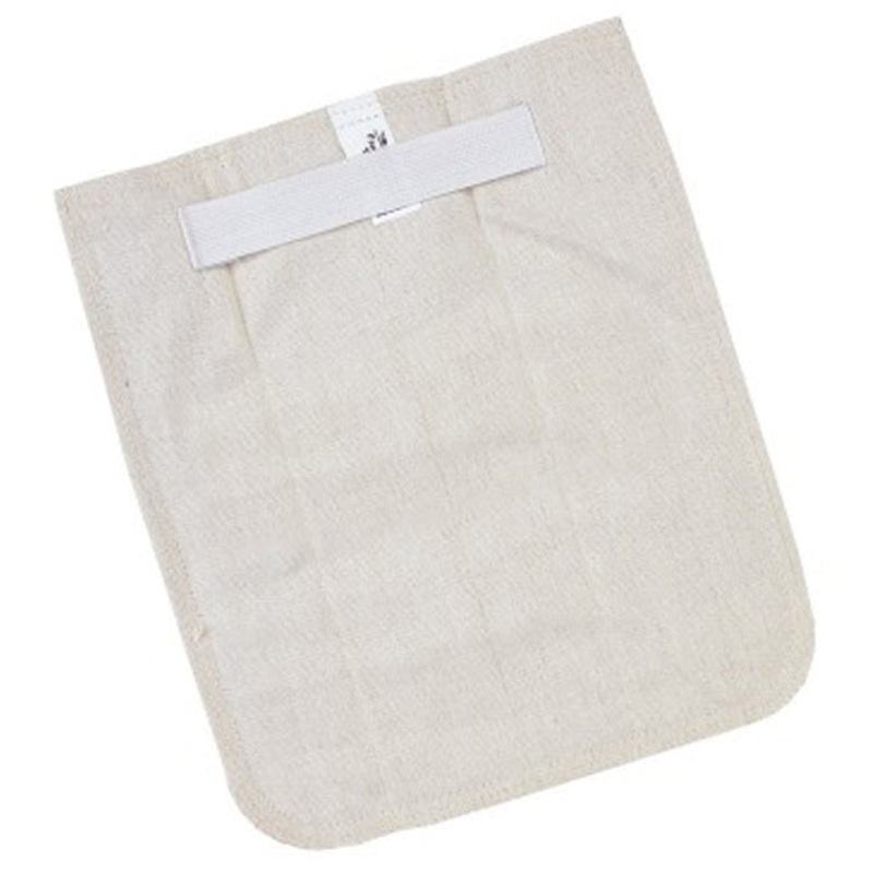 San Jamar 803PG Bestex Terry Cloth Pan Grabber / Baker's Pad with Wrist Strap 9-1/2" x 11" - Natural