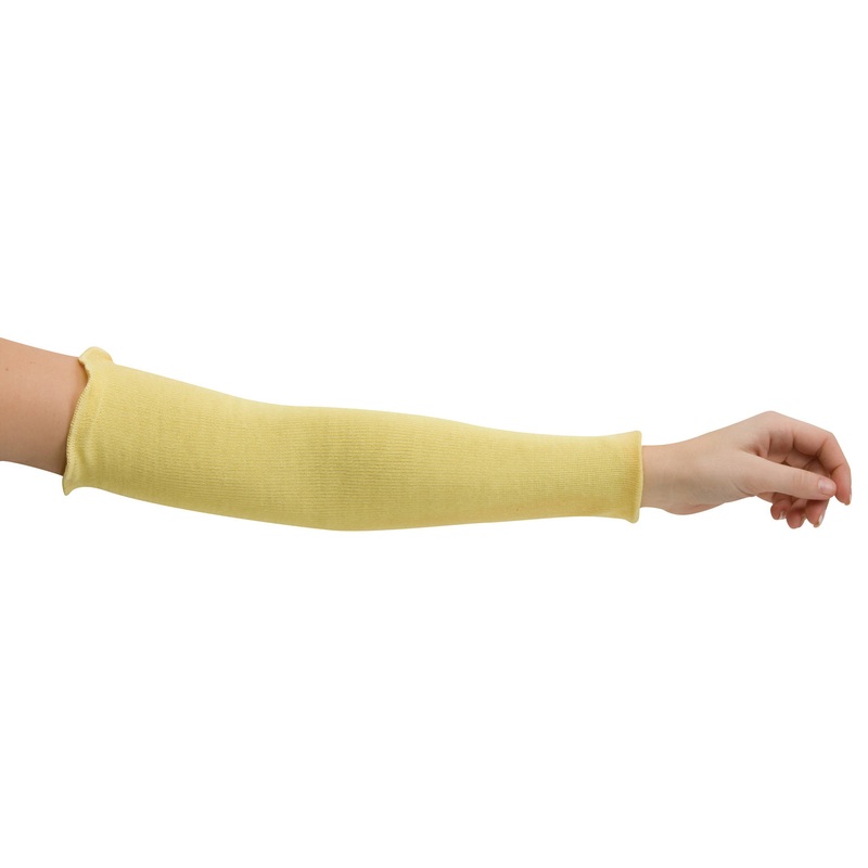 San Jamar SLK16 Flame Retardant Kevlar Sleeve 18" - Yellow