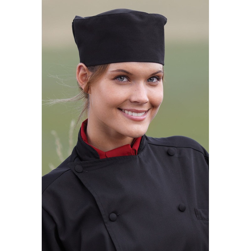 Uncommon Threads 0159-0100 Uncommon Chef Beanie with Velcro - Black / One Size