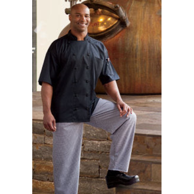 Uncommon Threads 4010-4002 Traditional Chef Pants - Houndstooth / Small