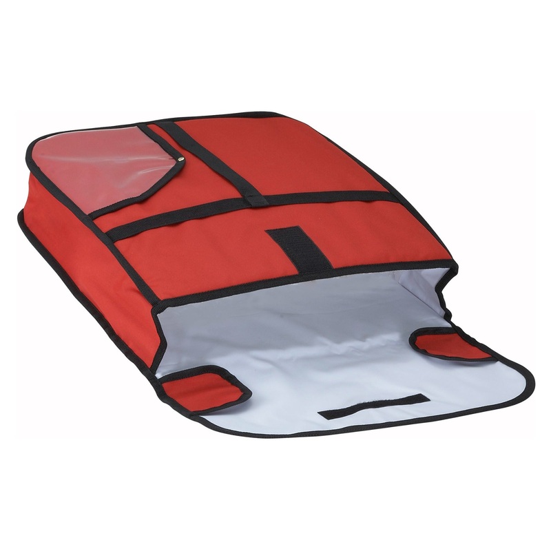 Winco BGPZ-18 Insulated Pizza Delivery Bag 18" x 18" x 5"H - Red