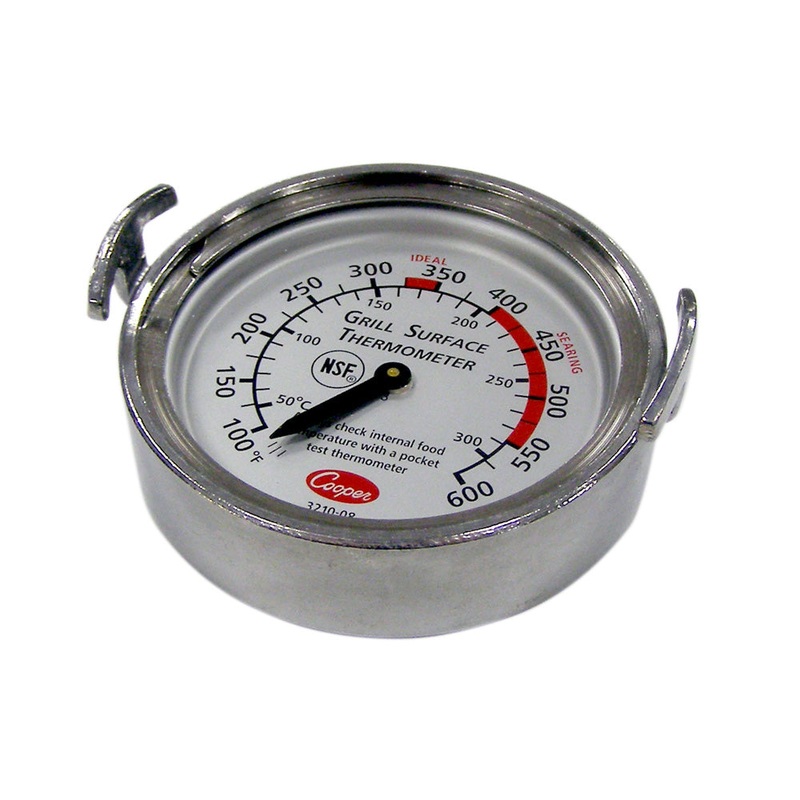 Cooper-Atkins 3210-08-1-E Bi-metal Surface Grill Thermometer - (100 to 600 Deg. F)