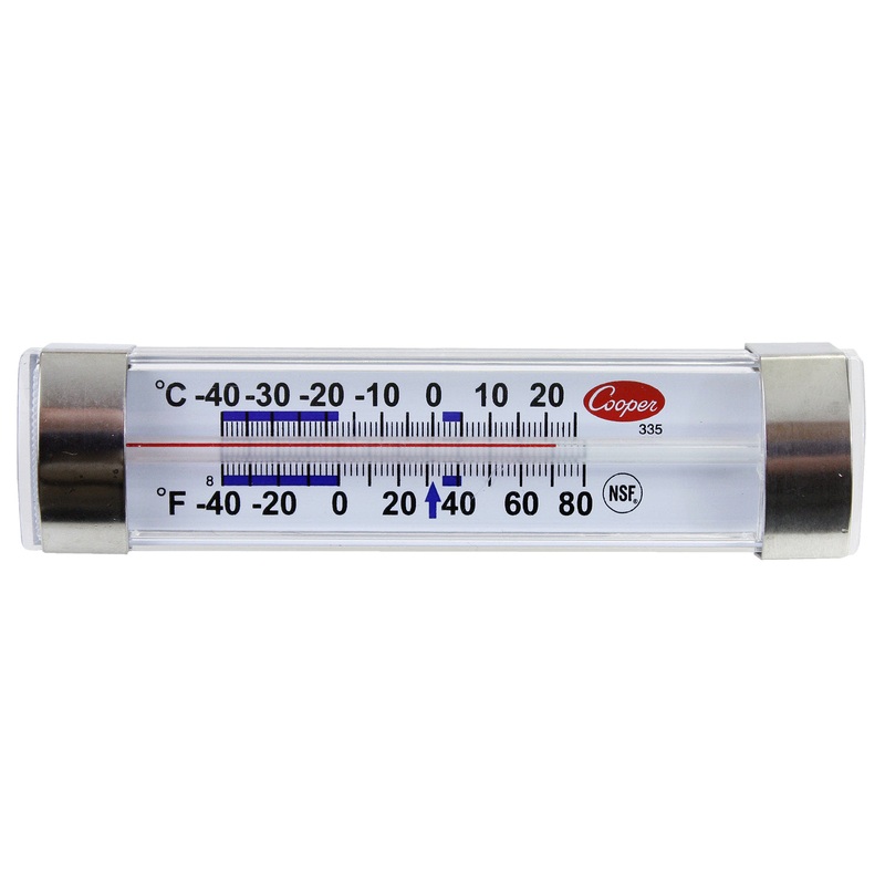 Cooper-Atkins 335-01-1 Horizontal Refrigerator / Freezer Thermometer - (-40 - 80 Deg. F)