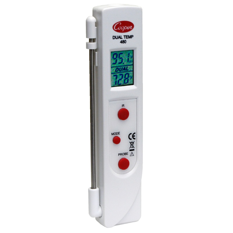 Cooper-Atkins 480-0-8 Dual Temp Infrared & Probe Thermometer -(27 to 428 Degrees F)