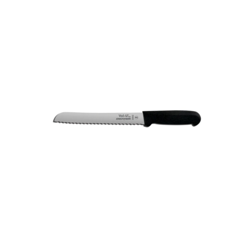 Dexter Russell 30502 8" Bread Knife w/ Black Plastic Handle, Carbon Steel - 12ea/Case