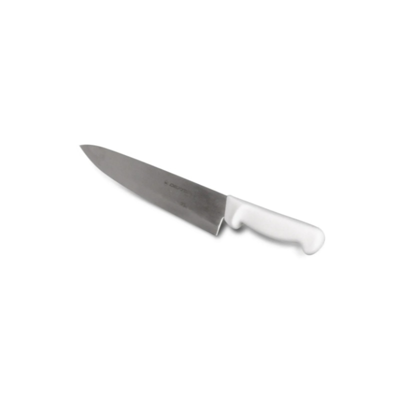 Dexter Russell P94802 10" Chef's Knife w/ Polypropylene White Handle, Carbon Steel - 6ea/Case