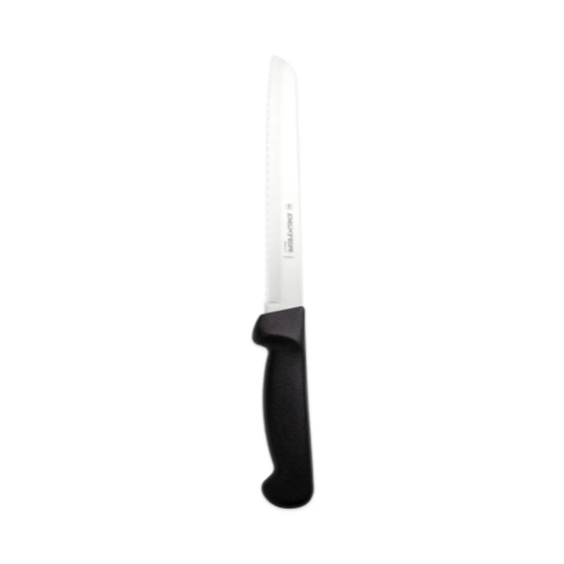 Dexter Russell P94803B 8" Bread Knife w/ Polypropylene Black Handle, Carbon Steel - 6ea/Case