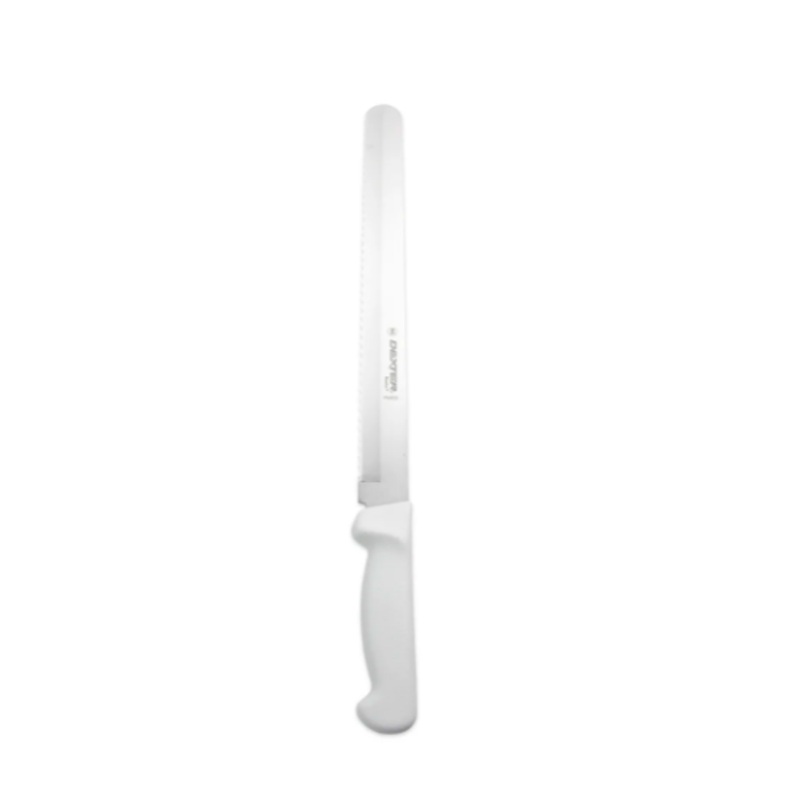 Dexter Russell P94805 12" Slicer w/ Polypropylene White Handle, Carbon Steel - 6ea/Case