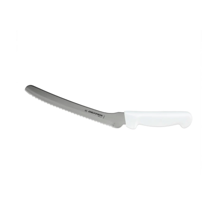 Dexter Russell P94807 8" Sandwich Knife w/ Polypropylene White Handle, Carbon Steel - 6ea/Case