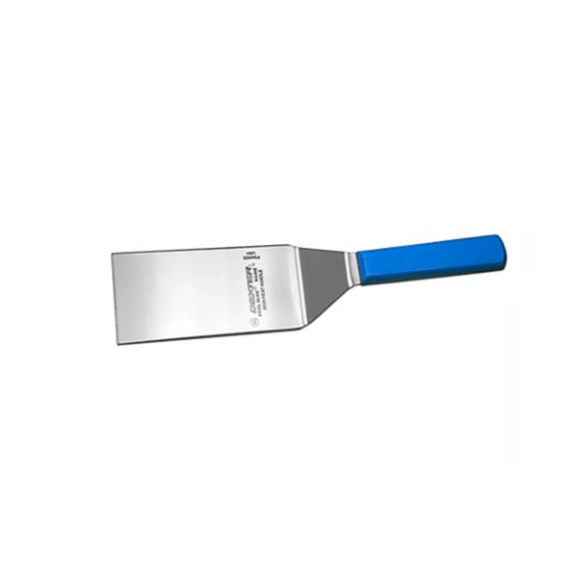 Dexter Russell P94855H 6"x3" Hamburger Turner w/ Blue Handle, Stainless Steel - 6ea/Case