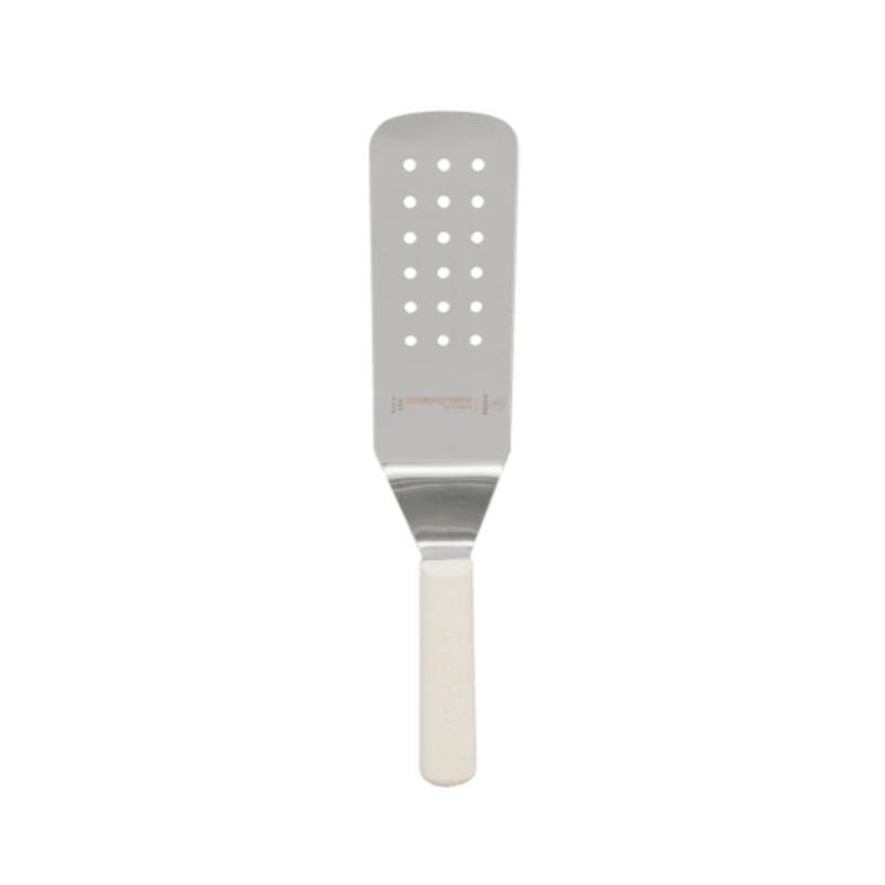 Dexter Russell PS286-8 SANI-SAFE 8"x 3" Perforated Turner w/ Polypropylene White Handle, Stainless Steel - 6ea/Case