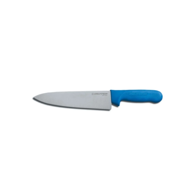 Dexter Russell S145-10C-PCP SANI-SAFE 10" Chef's Knife w/ Polypropylene Blue Handle, Carbon Steel - 6ea/Case