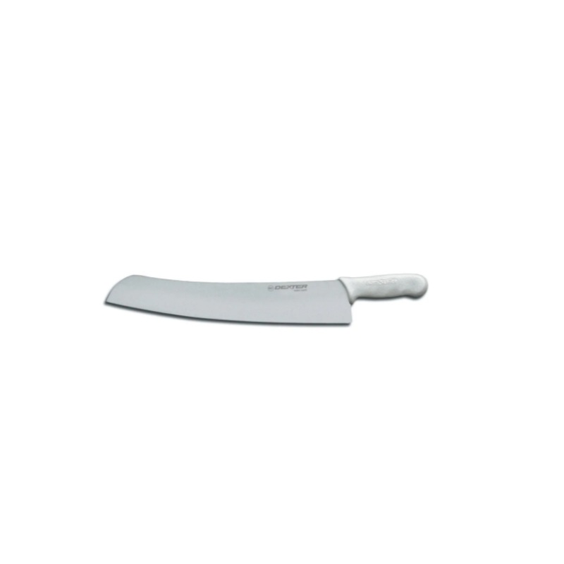 Dexter Russell S160-16 SANI-SAFE 16" Pizza Knife w/ White Plastic Handle, Carbon Steel - 6ea/Case