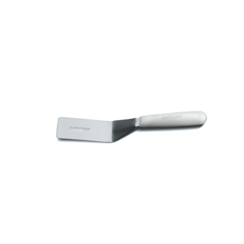 Dexter Russell S172 SANI-SAFE 4"x2" Server & Turner w/ Polypropylene White Handle, Stainless Steel - 12ea/Case