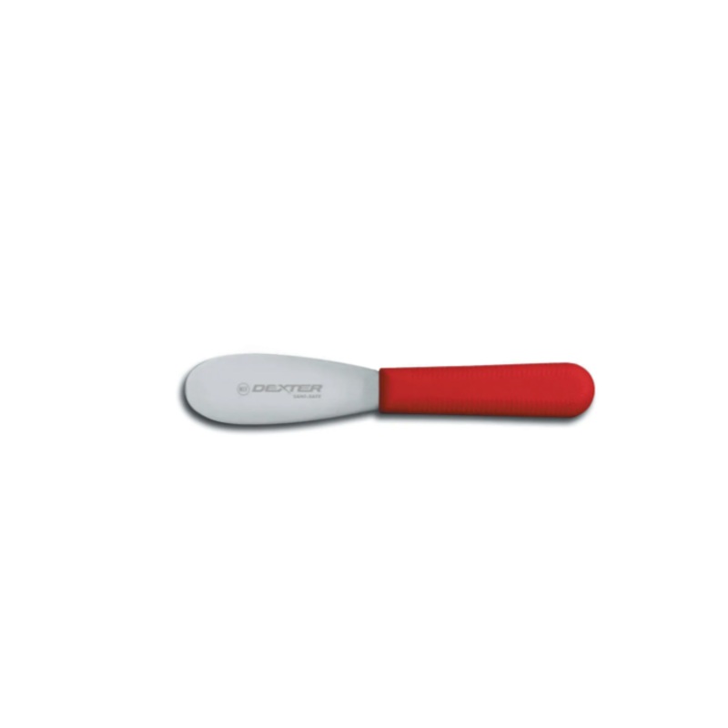 Dexter Russell S173R-PCP SANI-SAFE 3 1/2" Sandwich Spreader w/ Polypropylene Red Handle, Stainless Steel - 12ea/Case