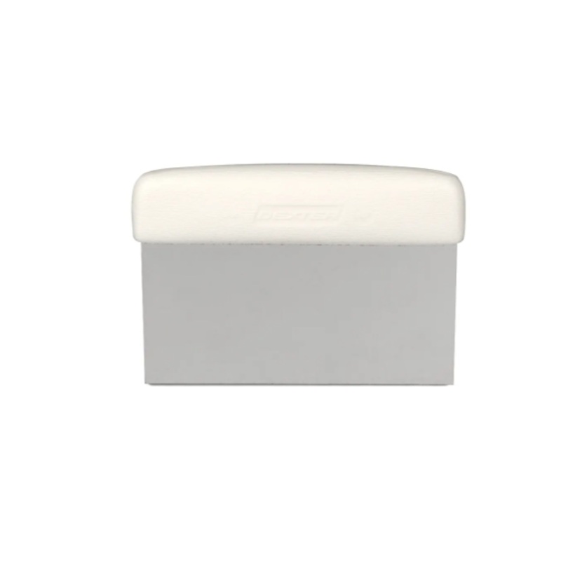 Dexter Russell S196 SANI-SAFE 6"x3" Dough Cutter w/ Polypropylene White Handle, Stainless Steel - 12ea/Case