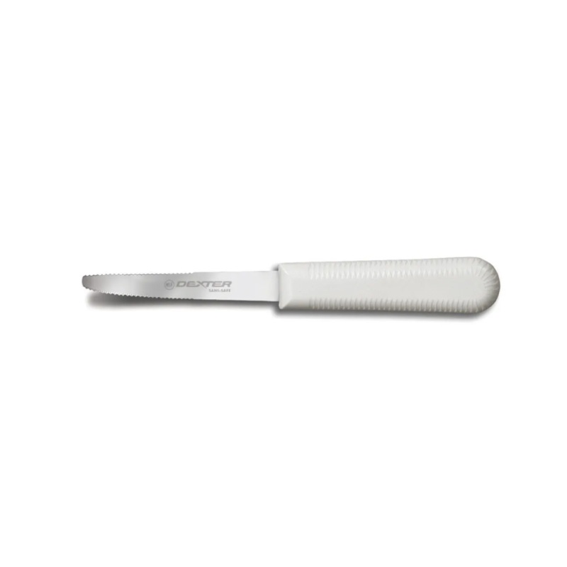 Dexter Russell S253SC-PCP SANI-SAFE 3 1/4" Grapefruit Knife w/ Polypropylene White Handle, Carbon Steel - 12ea/Case