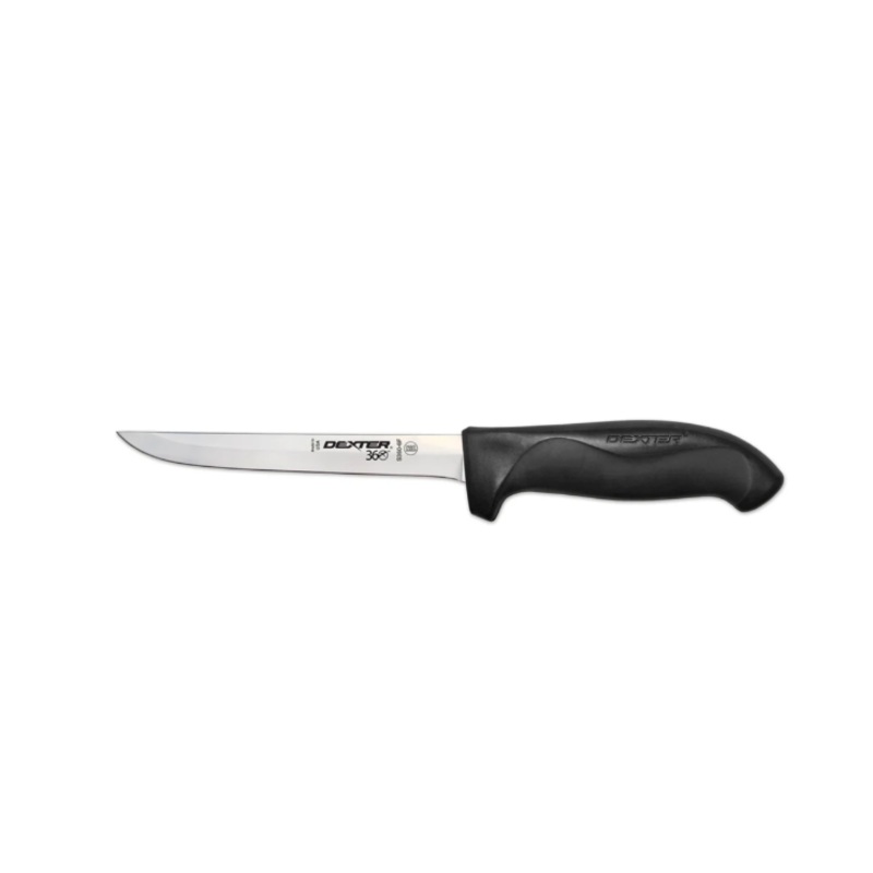 Dexter Russell S360-6F-PCP 6" Stamped Boning Knife w/ Straight Edge, Carbon Steel - 6ea/Case