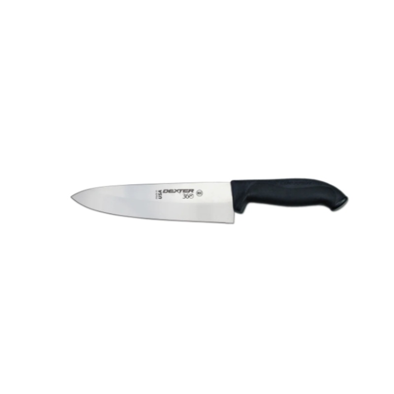 Dexter Russell S360-8PCP 8" Stamped Chef's Knife w/ Straight Edge, Carbon Steel - 6ea/Case