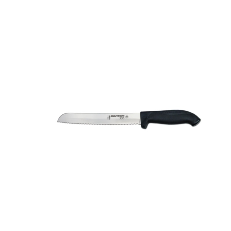 Dexter Russell S360-8SC-PCP 8" Stamped Bread Knife w/ Scalloped Edge, Carbon Steel - 6ea/Case