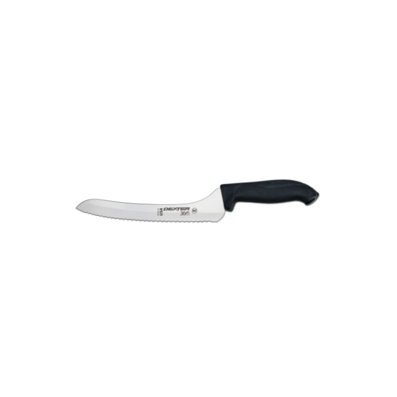 Dexter Russell S360-9SC-PCP 9" Stamped Slicer Knife w/ Scalloped Edge, Carbon Steel - 6ea/Case