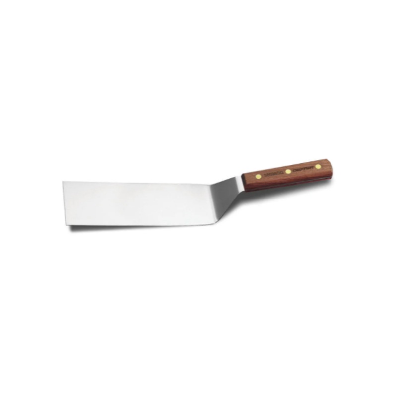 Dexter Russell S8698SQ 8"x3" Hamburger Turner w/ Rosewood Handle, Stainless Steel - 6ea/Case
