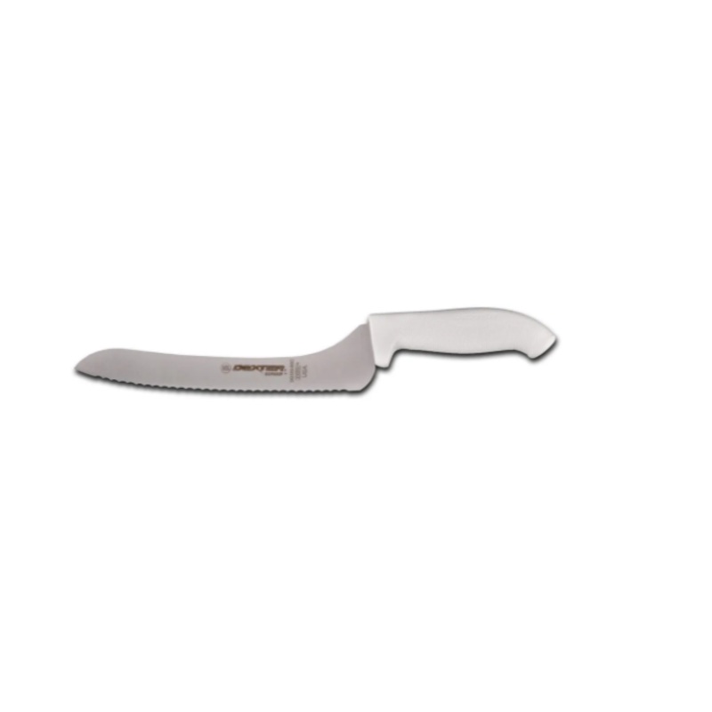 Dexter Russell SG163-9SC-PCP 9" Sandwich Knife w/ Soft White Rubber Handle, Carbon Steel - 6ea/Case