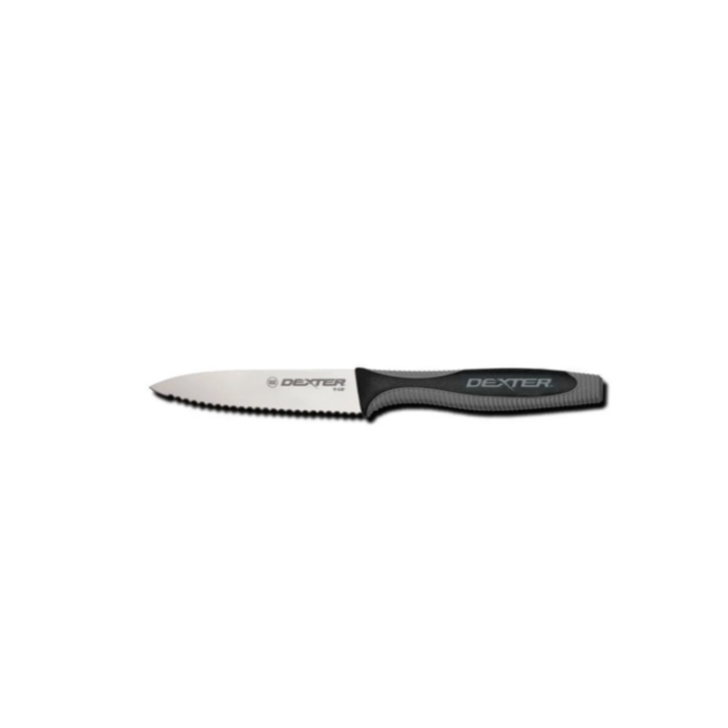 Dexter Russell V105SC-PCP 3 1/2" Paring Knife w/ Soft Rubber Handle, Carbon Steel - 12ea/Case