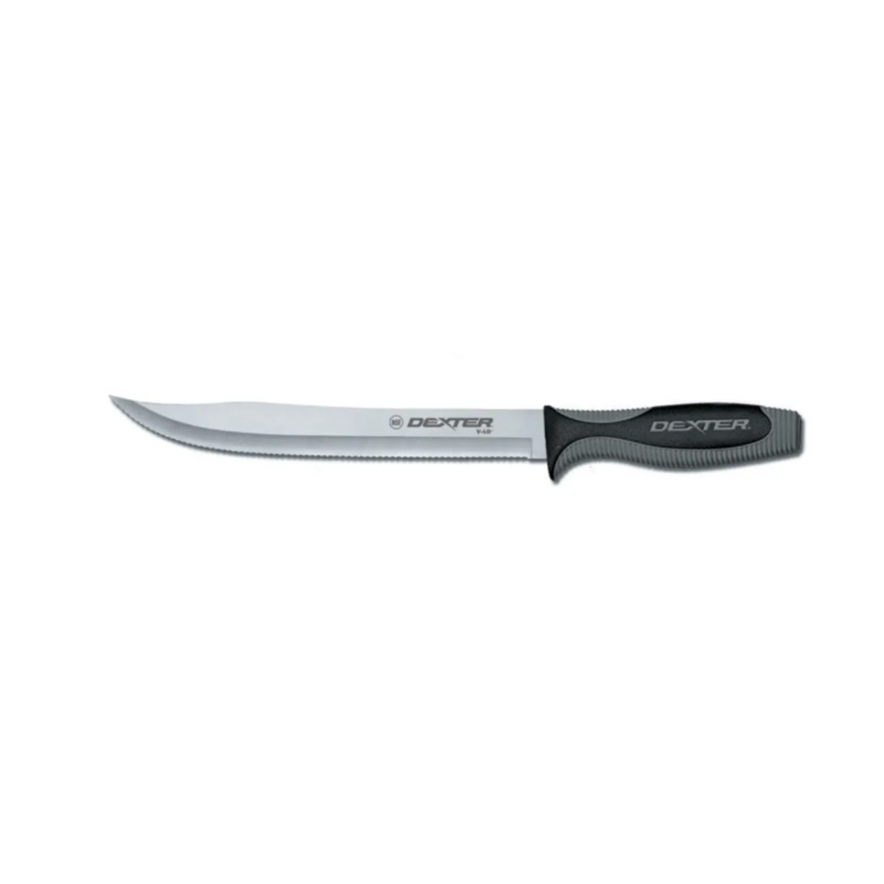 Dexter Russell V142-9SC-PCP 9" Utility Slicer w/ Soft Rubber Handle, Carbon Steel - 6ea/Case