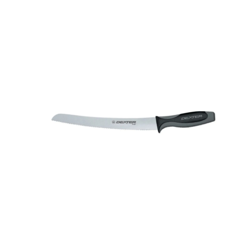 Dexter Russell V147-10SC-PCP 10" Bread Knife w/ Soft Rubber Handle, Carbon Steel - 6ea/Case