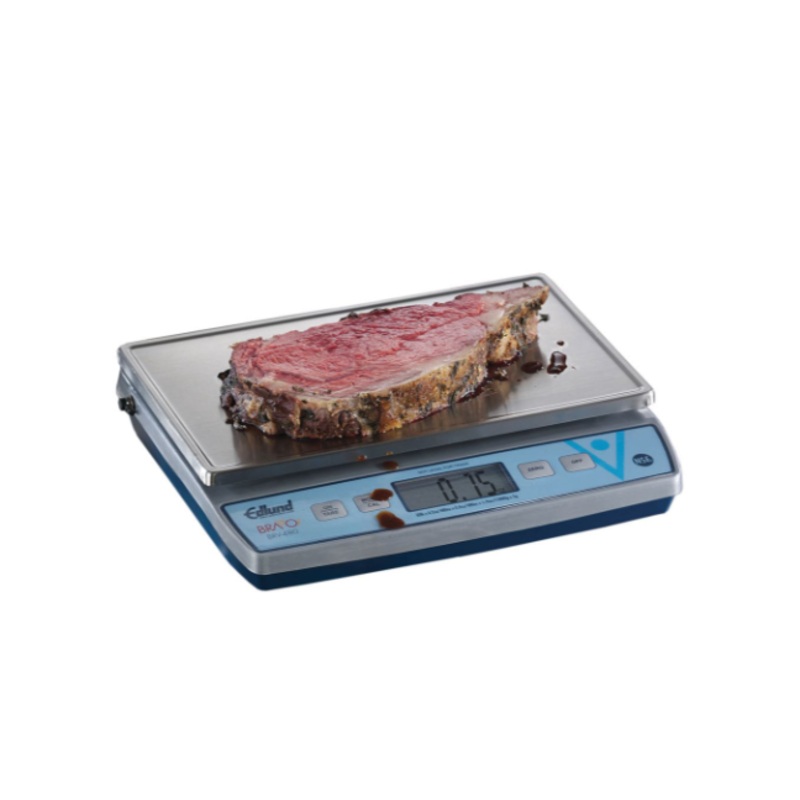 Edlund BRV-480 30 lb Square Digital Scale w/ Removable Platform - 11 2/5" x 7", Stainless
