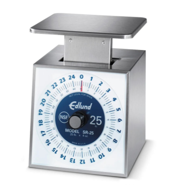 Edlund SR-25 Dial Type Portion Scale w/ Vertical Face, Rotating, Top Load, Stainless