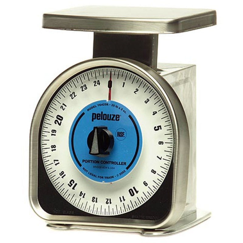 Rubbermaid FGYG425R Pelouze Rotating Dial Portion Scale - 25 lb. x 2 oz.
