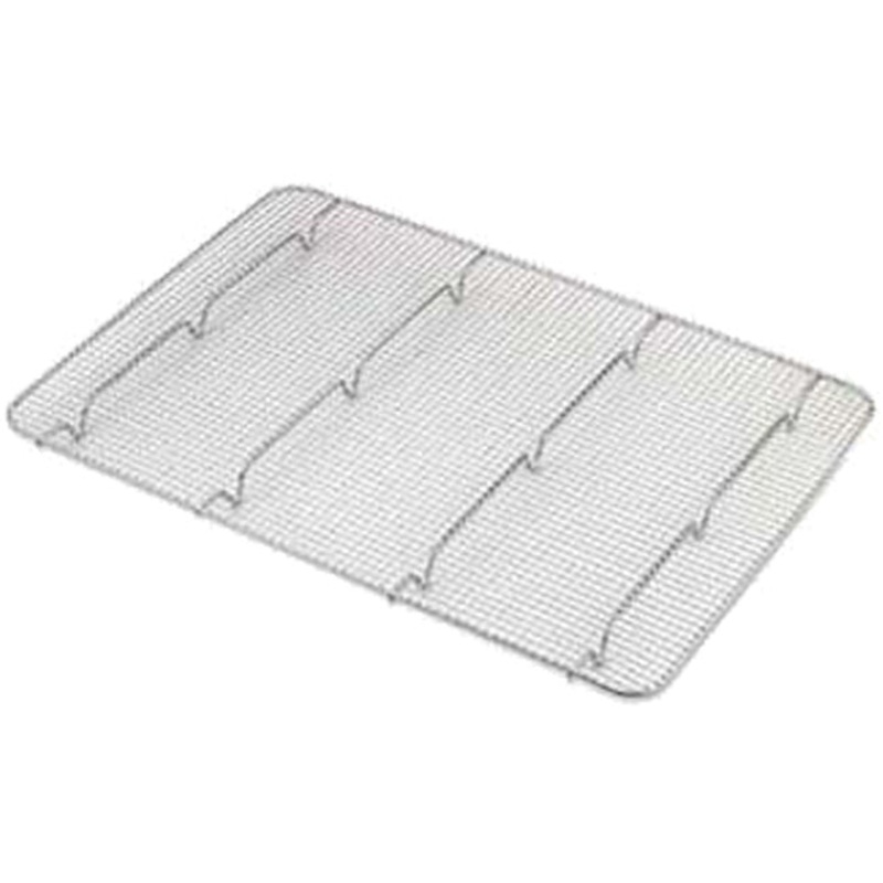 Browne 575519 Nickel-Plated Steel Wire Footed Pan Grate 16" x 24" - fits Full Size Steam Table Pan